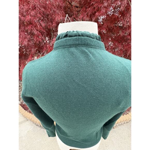 Brunello Cucinelli Women Cashmere Cardigan Sweater Deep Green Snap Front Size M - Picture 6 of 13